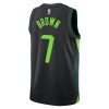 Camiseta Hombre NBA Boston Celtics Jaylen Brown 2024-25 Nike City Edition Negro Swingman